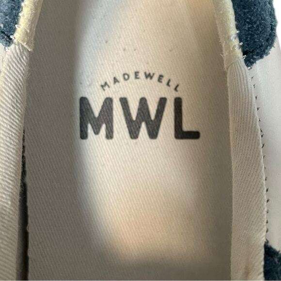 MADEWELL Sidewalk Low-Top Sneakers in Leather and Suede Women’s Size 7.5 - Picture 7 of 9